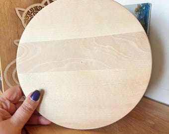 Handgemaakte elzenhouten plaat 20 cm met verhoogde bodem, houten ambachtelijke blanco, gladde onafgewerkte schaal, doe-het-zelflevering
