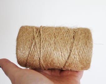 Jute twine cord - 200 g - natural cord - rustic cords, eco friendly, craft supplies, gift wrapping