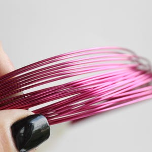 Aluminium wire Dark pink - diameter 1 mm - 10 meters - Jewelry Craft Wire Wrapping - 07