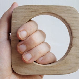 15 mm Armband aus EICHEN Holz - 15 mm Holzrohling unfertiges Quadrat - natürlich umweltfreundlich