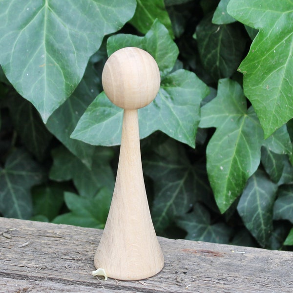 Unfinished wooden blank for doll - can make a doll - 120 mm x 35 mm - made from eco-friendly - beech wood