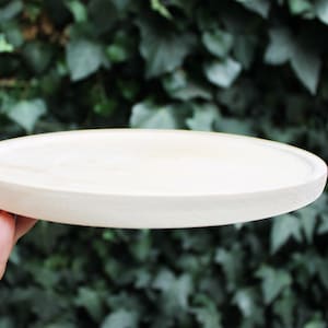 Wooden plate 19 cm 7.5 inch - made of linden wood - unfinished natural eco friendly - handmade wooden plate