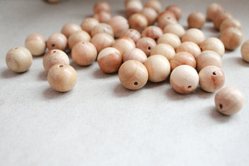 Juniper aroma beads 14 mm Natural polished 25 pcs eco Etsy