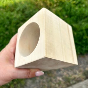 Breites, quadratisches Armband aus unbehandeltem Lindenholz, Rohling zum Selbstbemalen, Schmuckrohling aus Naturholz