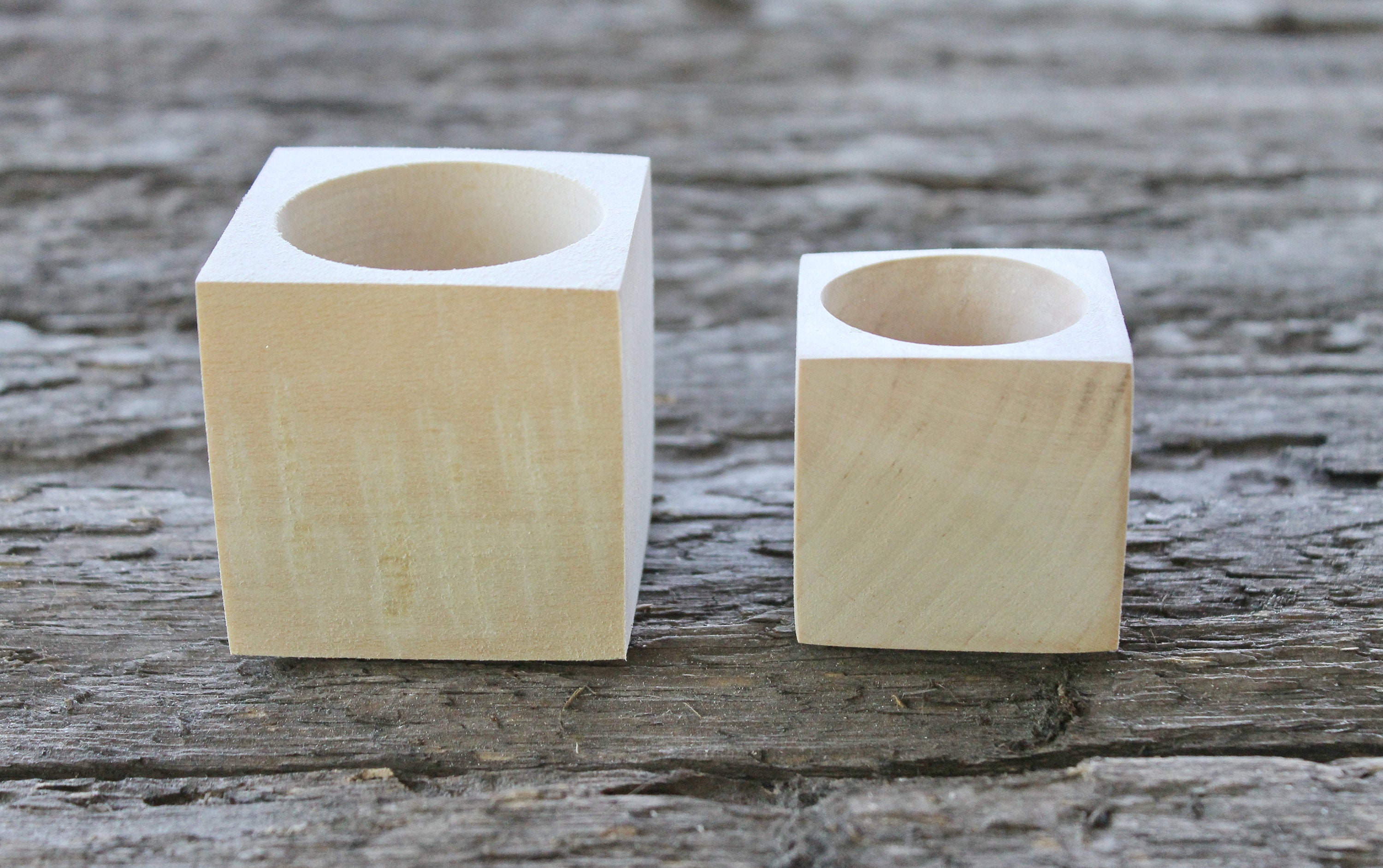 55 Mm Square Unfinished Wooden Box Without Lid Natural Etsy