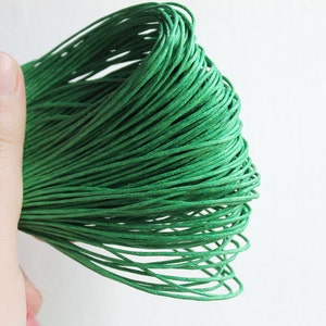 Irish green Wax Cotton Cord 1mm 10 meters 10,9 yards or 32,8 feet image 3