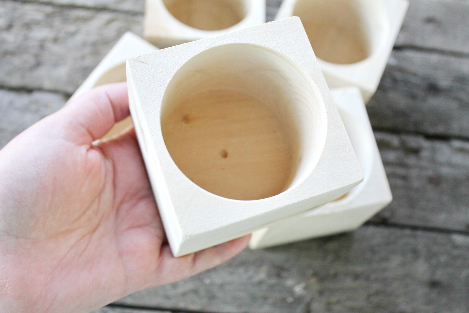 75 Mm Square Unfinished Wooden Box Without Lid Natural Etsy