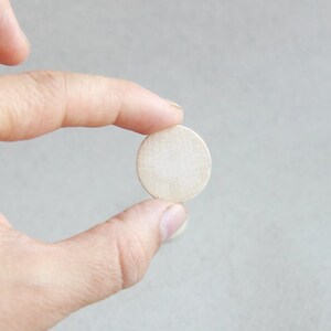25 mm 1 Unfinished Wooden Circles pendant natural eco friendly 10 pcs image 3