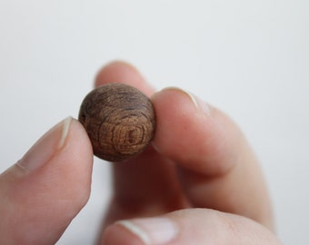 15 mm Holz strukturierte Perlen 25 Stück - natürliche, ECO-FRIENDLY Perlen - gekocht in Olivenöl