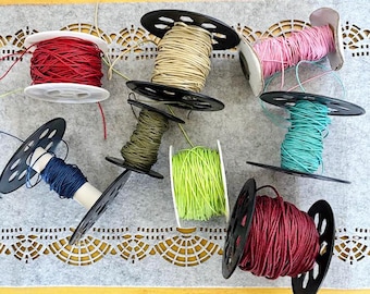 Wax Cotton Cord 1 and 1.5 mm – 10 meters (10.9 yards / 32.8 feet) – Strong Waxed Thread for Jewelry Making, Beading - Choose Your Color