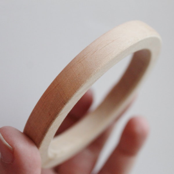 10 mm Bracelet en bois rond inachevé - naturel écologique GA10