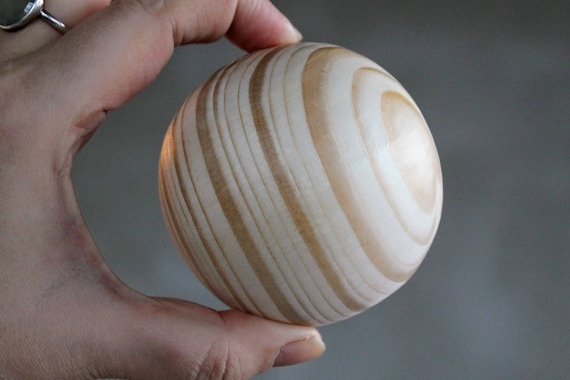 40 mm Boule en bois naturel sans perçage - Diamètre 40 mm, 5