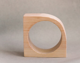 45 mm Wooden cuff unfinished corner - natural eco friendly IL45