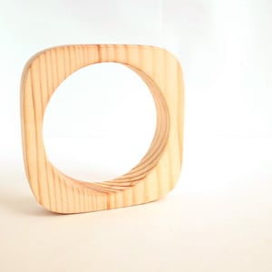20 mm Holzarmband unfertiges quadratisches - natürliches eco freundliches te20c