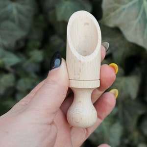 Handgemachte kleine Holzschütte für Gewürze - 9,5 cm - natürlich umweltfreundlich - aus Buchenholz
