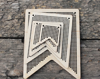 Banner Cross stitch pendant blanks - blanks Wood Needlecraft Pendant - different sizes