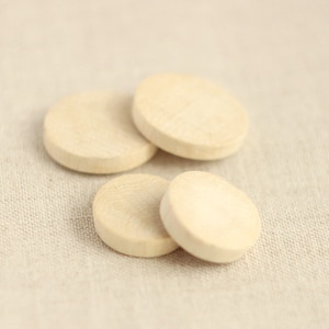 25 mm 1 Unfinished Wooden Circles pendant natural eco friendly 10 pcs image 1