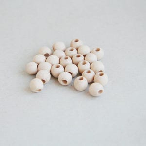 13 mm Natural Wooden Beads with 5 mm hole 10/25/50/100 pcs – Made from Eco-Friendly Beech Wood, Perfect for Jewelry Making, and DIY Projects