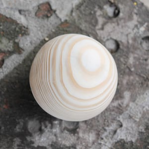 85 mm big wooden bead wooden ball WITHOUT hole natural eco friendly spruce wood image 3
