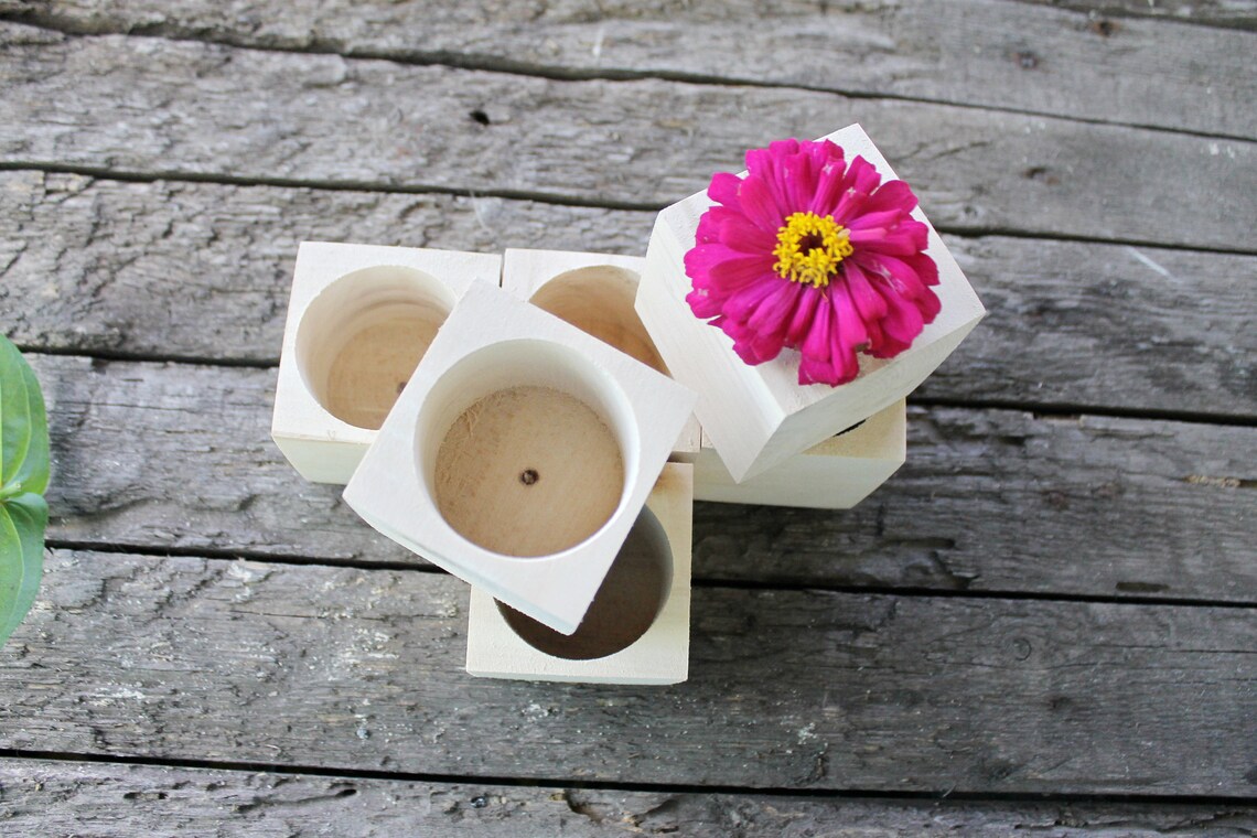 65 Mm Square Unfinished Wooden Box Without Lid Natural Etsy