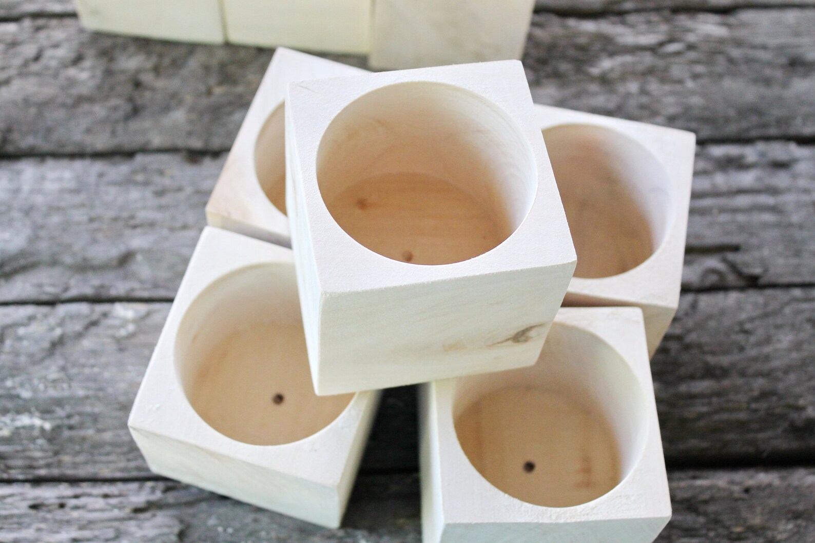 75 Mm Square Unfinished Wooden Box Without Lid Natural Etsy