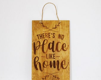 Wall hanging wooden plaque/sign - There's no place like HOME wall art - Country decor, Housewarming gift, Farmhouse wall art