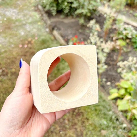 幅広未完成木製バングルブレスレットブランク – 幅70mmの手作りの