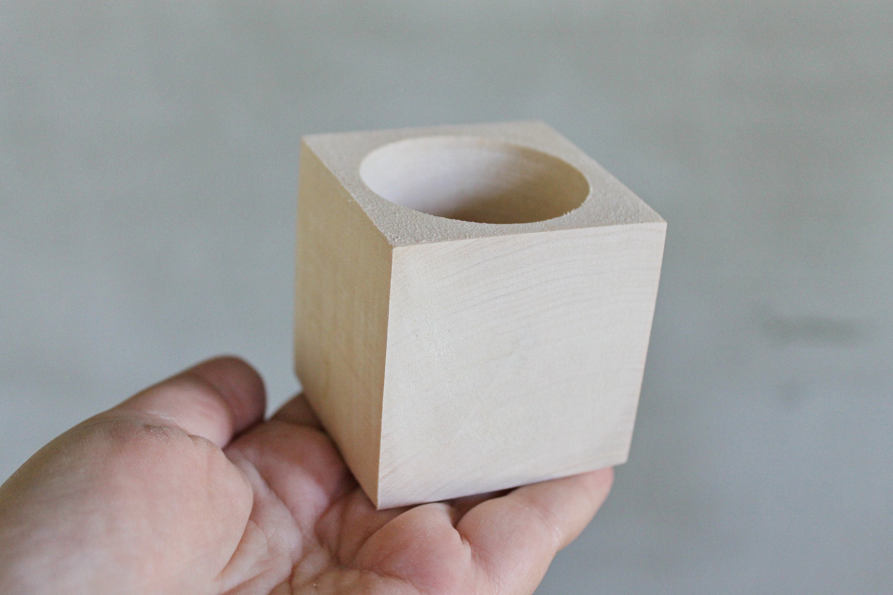 55 Mm Square Unfinished Wooden Box Without Lid Natural Etsy