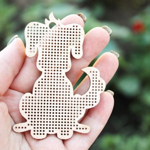 Dog cross stitch blank - 85 mm - 3.3 inch blank Wood Needlecraft  - wooden cross stitch blank