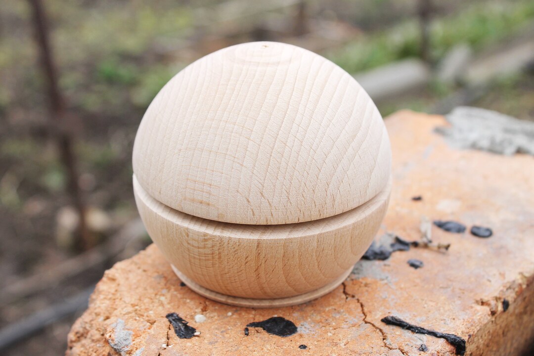 90 Mm 3.5 Inches Beech Wood Box Round Unfinished Wooden Box Natural ...