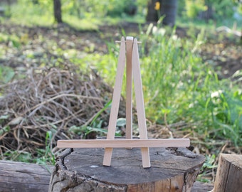 20 cm Easel - unfinished wood easel, miniature painting, ACEO painting supply - 7,9"