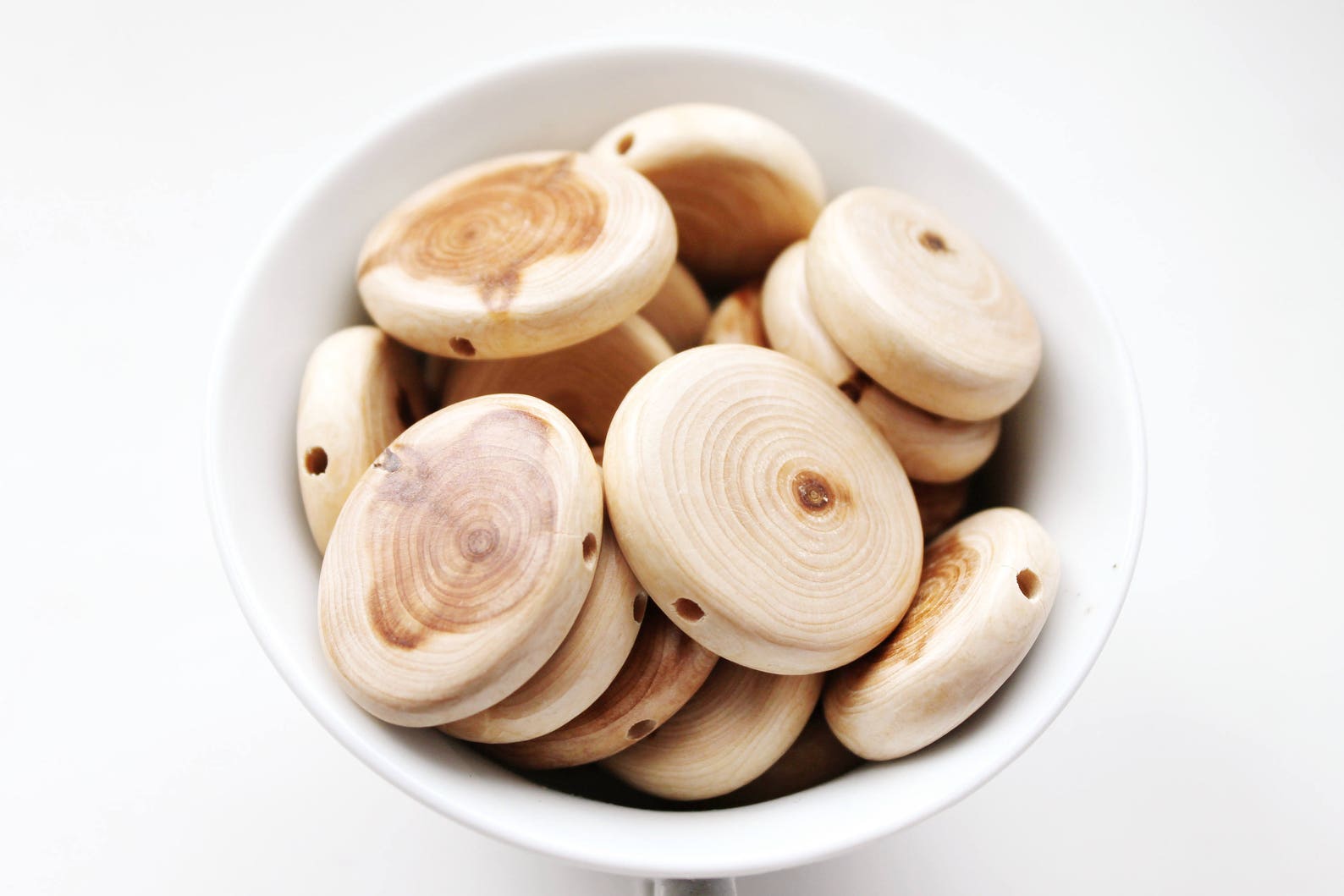 Set of 5 Juniper Pendantbead With Two Holes 20 30 Mm Etsy