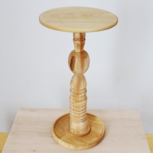 Wooden plant stand, covered by oil for wood - 18.5 inches - handmade  flower stand - made of linden wood