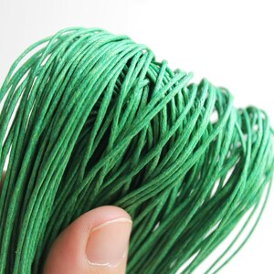 Irish green Wax Cotton Cord 1mm 10 meters 10,9 yards or 32,8 feet image 2