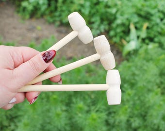 24 Pcs Jouets De Marteau En Bois Pour Enfants Le Chocolat Mini Marteaux