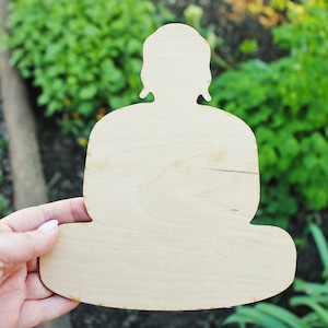 Wooden Budha Shape For Crafts And Decoration - Miniature Budha - Budha Statue - Budha Artwork Large