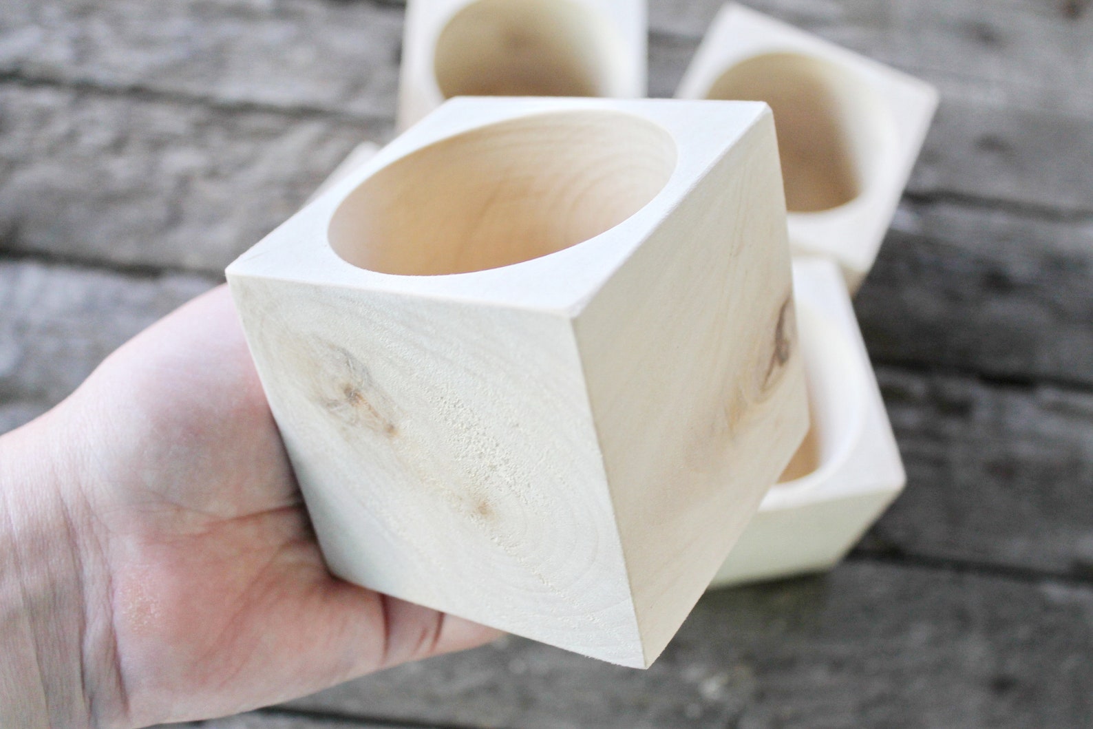 75 Mm Square Unfinished Wooden Box Without Lid Natural Etsy