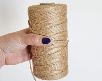 Jute twine cord - 400 g - natural cord - rustic cords, eco friendly, craft supplies, gift wrapping