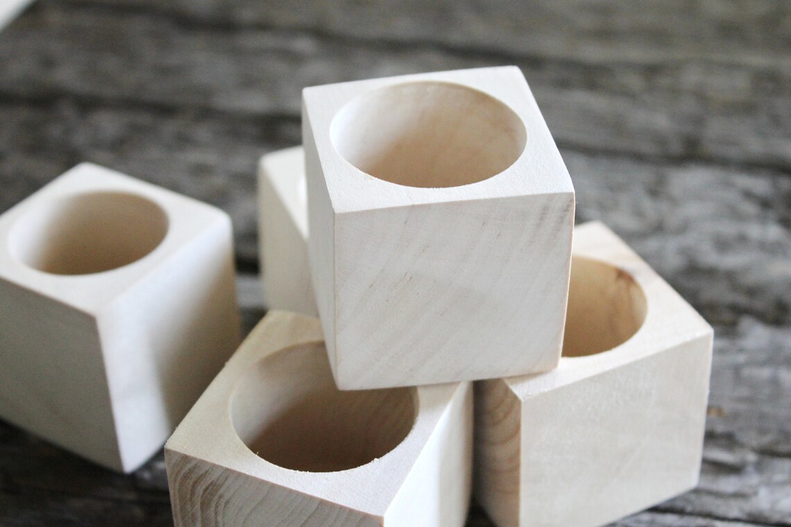 45 mm Square unfinished wooden box without lid natural Etsy