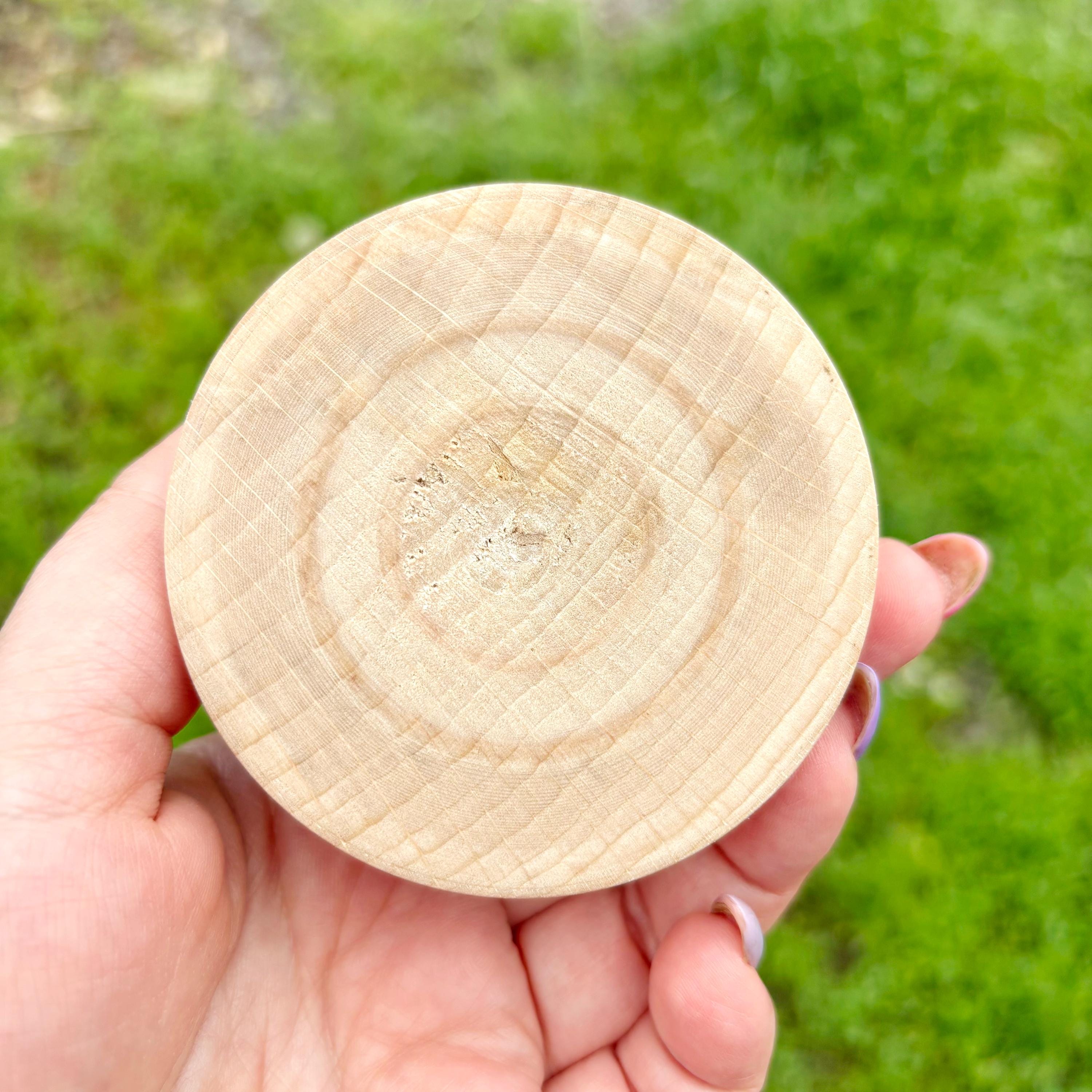 Large Wooden Cone 3 Inch, Unfinished Beech Wood Cone for Waldorf