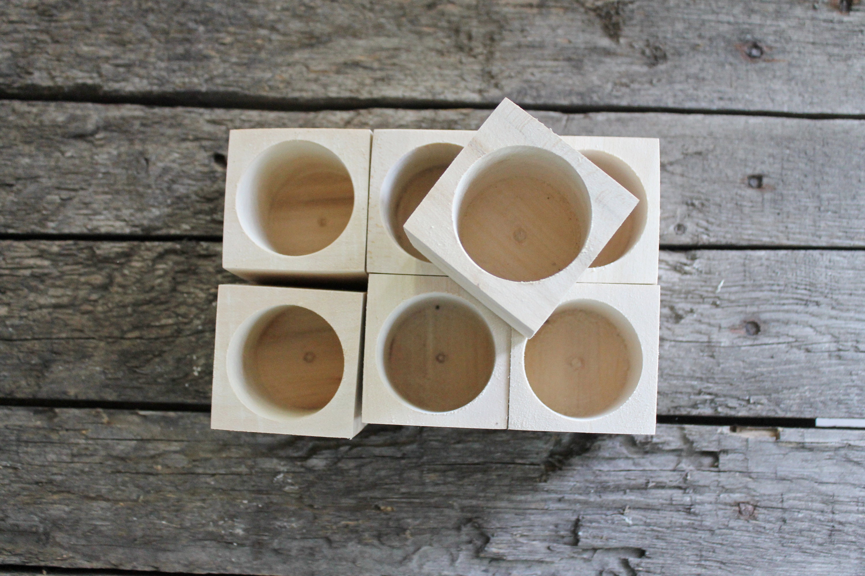 55 Mm Square Unfinished Wooden Box Without Lid Natural Etsy