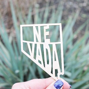 Nevada state inscription/pendant/keychain/cross stitch blanks - Laser Cut - unfinished blank - Nevada Map Shape