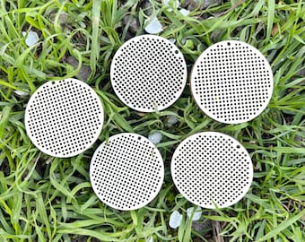 Pendentif rond au point de croix blanc 50 mm/2 pouces Base de broderie en bois contreplaqué de bouleau cercle pour la fabrication de bijoux fournitures artisanales ensemble en vrac