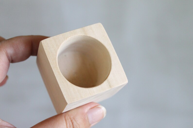 45 Mm Square Unfinished Wooden Box Without Lid Natural Etsy
