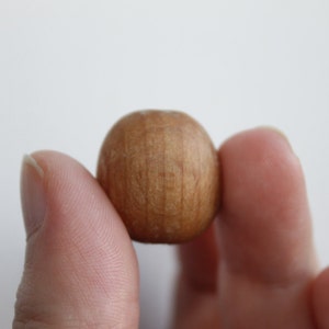 20 mm Wooden textured beads 50 pcs natural, ECO-FRIENDLY beads boiled in olive oil image 2