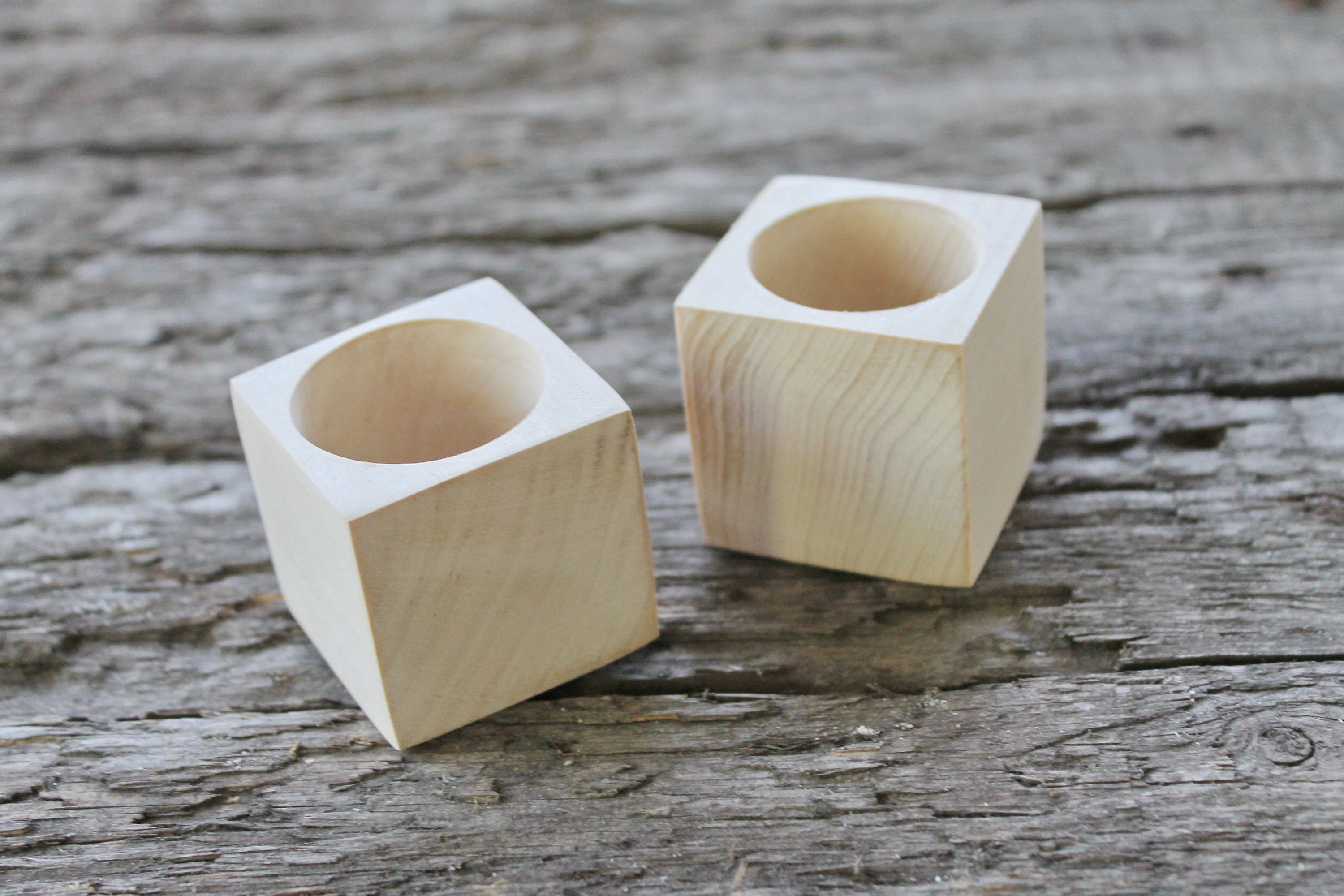 45 Mm Square Unfinished Wooden Box Without Lid Natural Etsy