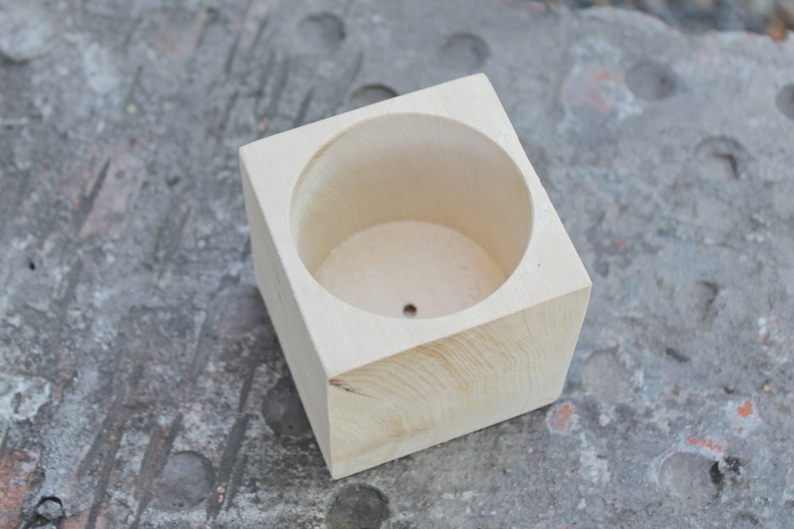 75 Mm Square Unfinished Wooden Box Without Lid Natural Etsy