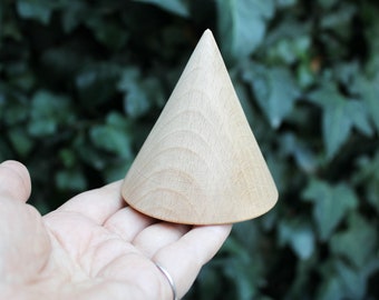 Big Wooden cones 80x75 mm - 3 inches - eco friendly - CONES - without holes - beech wood