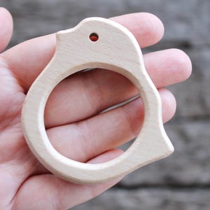 Bird wooden pendant, natural beech pendant, eco-friendly - Natural Wooden Toy - Handmade wooden bird
