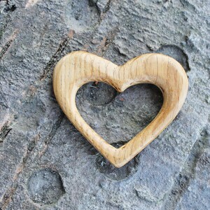 Heart-teether-3, natural, ecológico - hecho de OAK